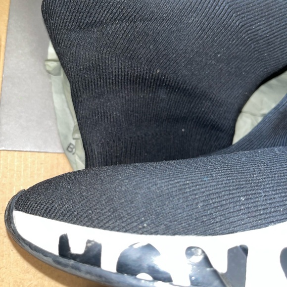 Balenciaga Black and White Sock Sneakers - Picture 7 of 9